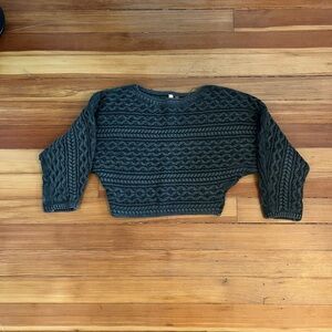 Anthropologie Pilcro Cable Knit Cropped Sweater